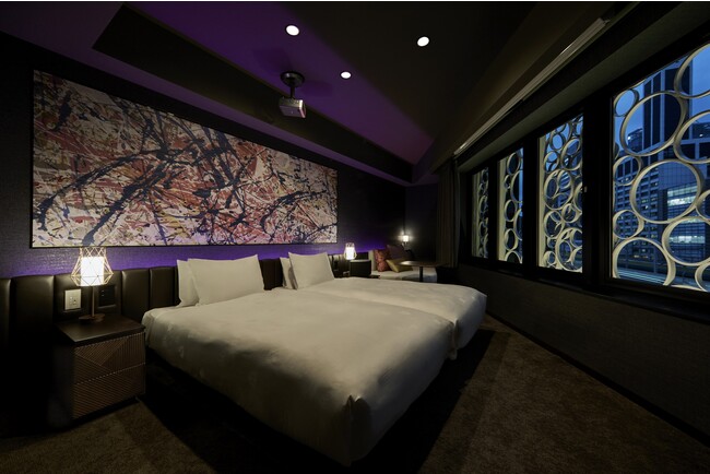 カクテルの多彩な色と光や音の体験を散りばめる　 「キャンバス」※画像はデラックスツインタイプ