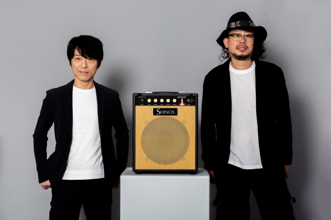 左：SHINOS AMPLIFIER COMPANY 代表・篠原勝　Masaru Shinohara 右：Lee Custom Amplifier 代表・李剛浩　Masahiro Lee
