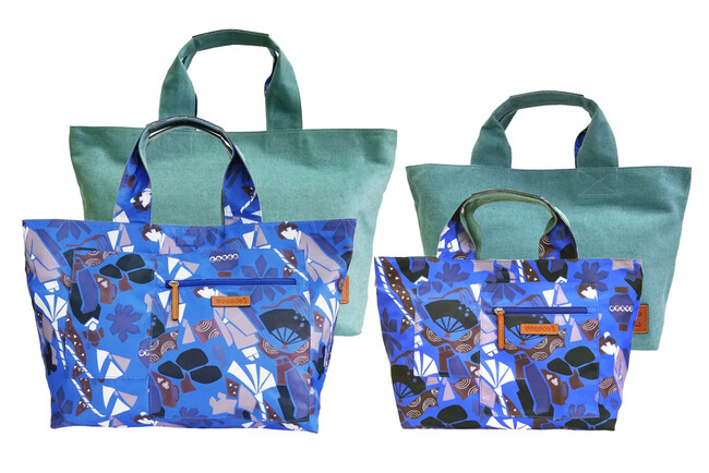 MAIKO PUZZLE Tote Blue MAIKO PUZZLE Tote Blue