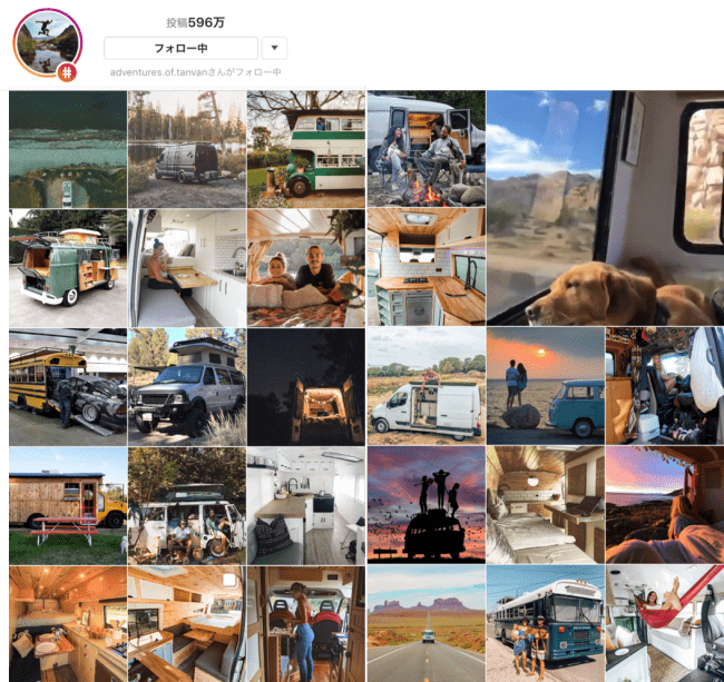 #VANLIFE インスタグラム