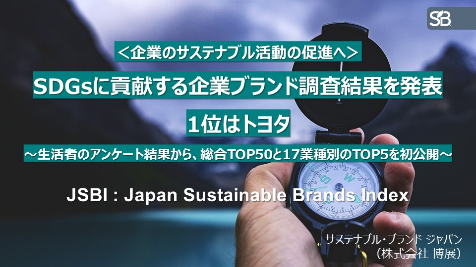 Sdgsに貢献する企業ブランド調査結果を発表 1位はトヨタ 企業のサステナブル活動の促進へ 博展のプレスリリース