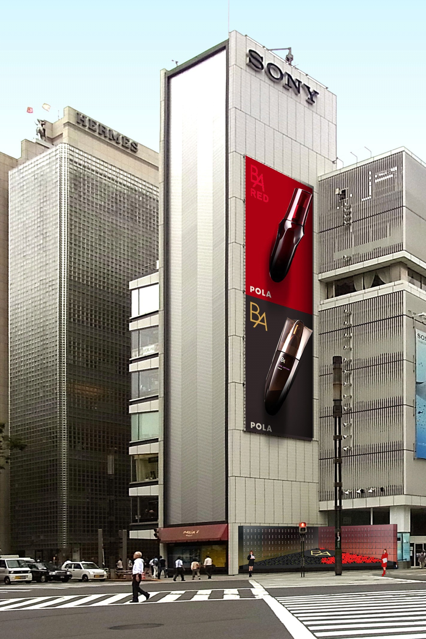 ポーラ B A Redが 銀座から日本を元気に ソニービル壁面に 日本最大級 飛び出す巨大オブジェが出現 銀座の街をパワフルレッドが明るく彩る 掲出期間 9月26日 月 10月2日 日 株式会社ポーラのプレスリリース