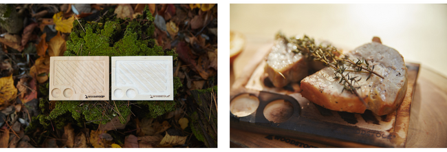 板ごと焼くだけで自宅で燻製BBQ料理が楽しめるウッドプランク新発売