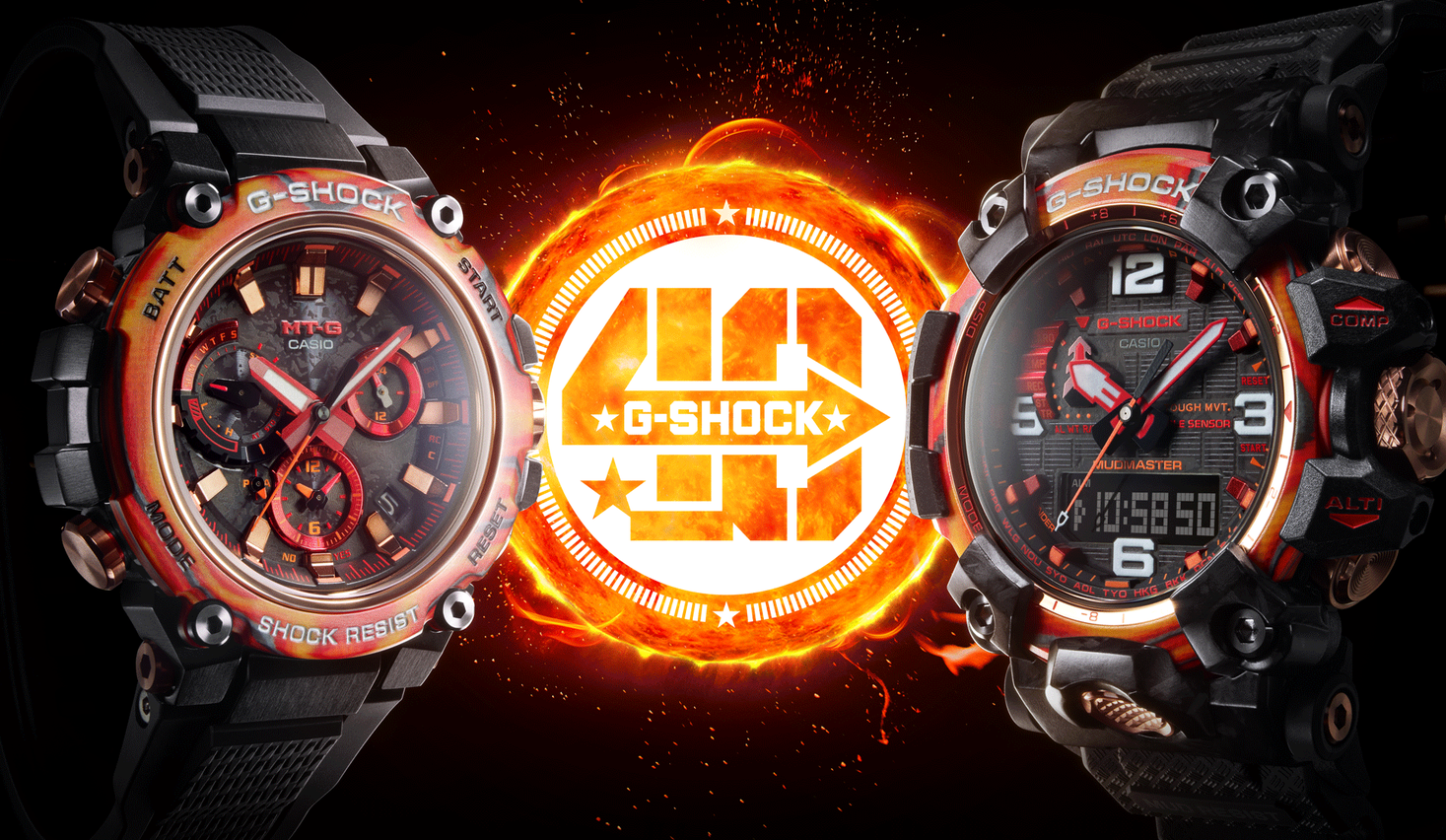 ふるさと割 CASIO G-SHOCK 40周年記念 展示用サイン 4点