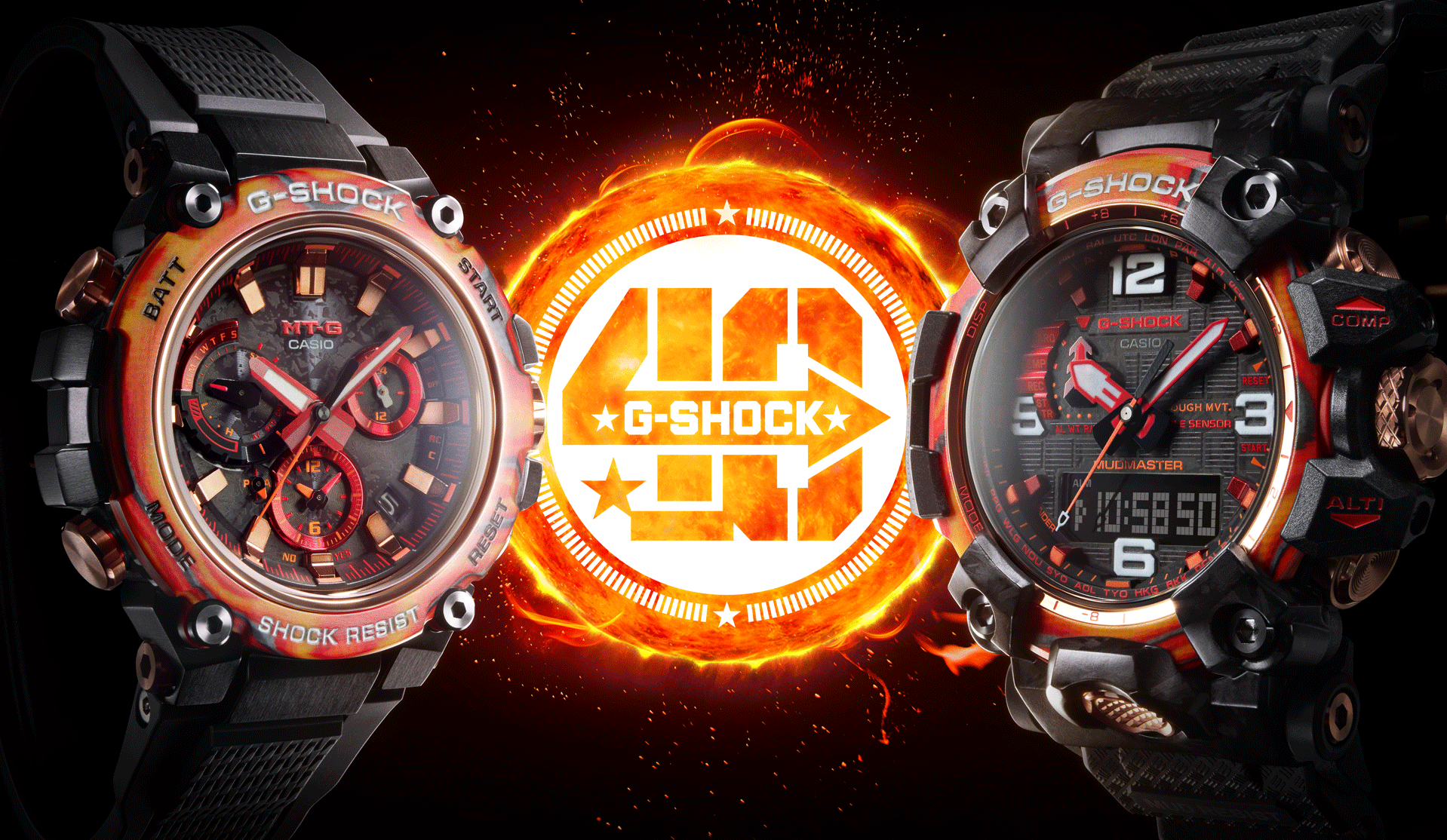 G-SHOCK”誕生40周年記念モデル第一弾「Flare Red」｜カシオ計算機株式