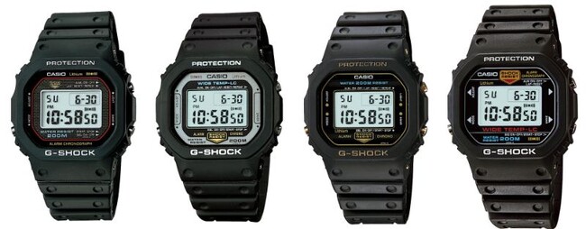 DW-5000C（1983年）／WW-5100C（1983年）／DW-5200C（1984年）／WW-5300C（1984）