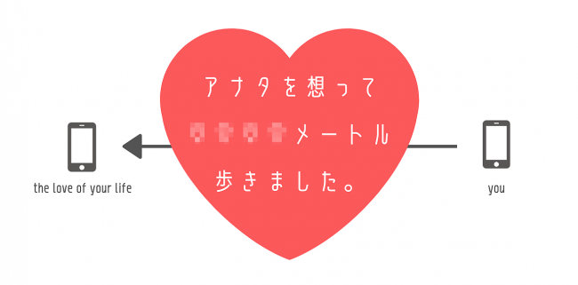 パートナーのことが好きすぎる 歩いた距離で愛情表現をするアプリ 愛してるの言葉じゃ足りないくらいに君が好きなので歩く の事前登録受付を 開始 株式会社メンヘラテクノロジーのプレスリリース