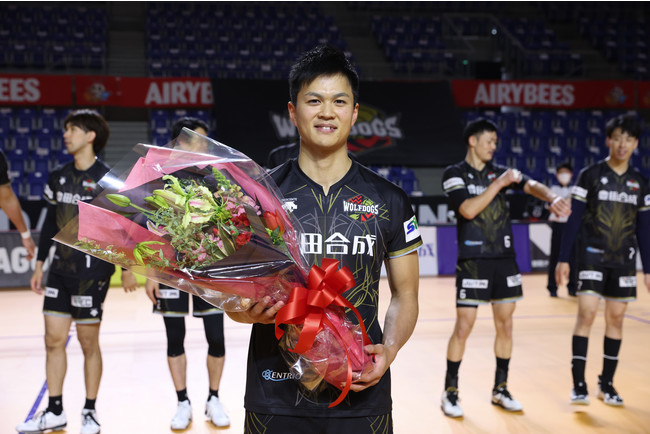 Vリーグ通算230試合を達成したWD名古屋・前田一誠 2月12日 対JT広島戦 Vリーグ通算230試合を達成したWD名古屋・前田一誠 2月12日 対JT広島戦