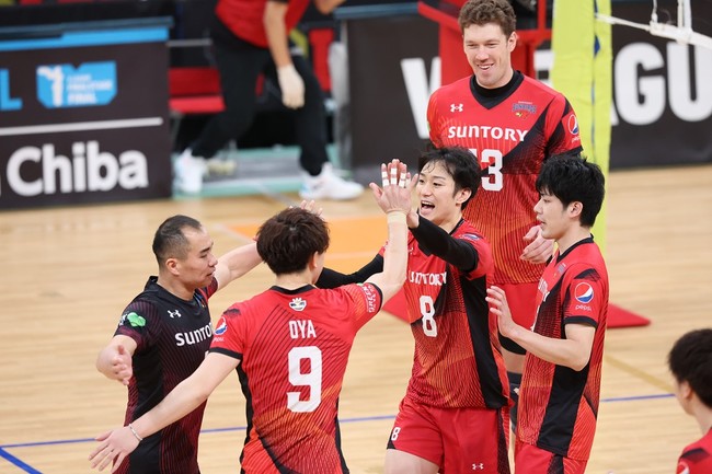 最終戦を勝利で締めくくったサントリー 写真は3月26日対WD名古屋戦