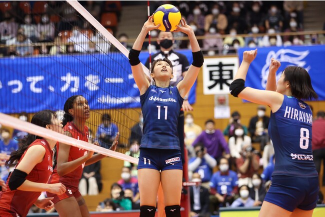 堅実に7勝目を挙げて首位の久光スプリングス 写真は 10月29日 対トヨタ車体戦 堅実に7勝目を挙げて首位の久光スプリングス 写真は 10月29日 対トヨタ車体戦