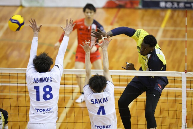 32得点で勝利に貢献した堺・シャロンバーノンエバンズ 写真は3月12日対東レ戦