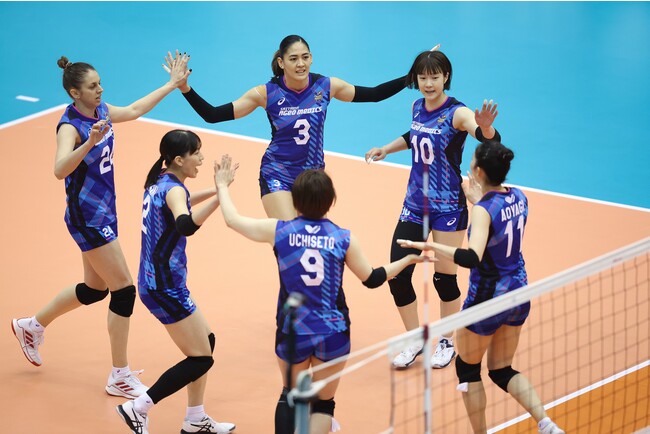 PFUに勝利しファイナルステージ進出を決めた埼玉上尾 写真は3月11日対日立Astemo
