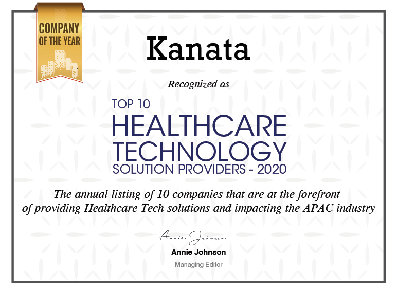 APAC CIO Outlookにて、Healthcare Tech 2020 Company of the yearに選出