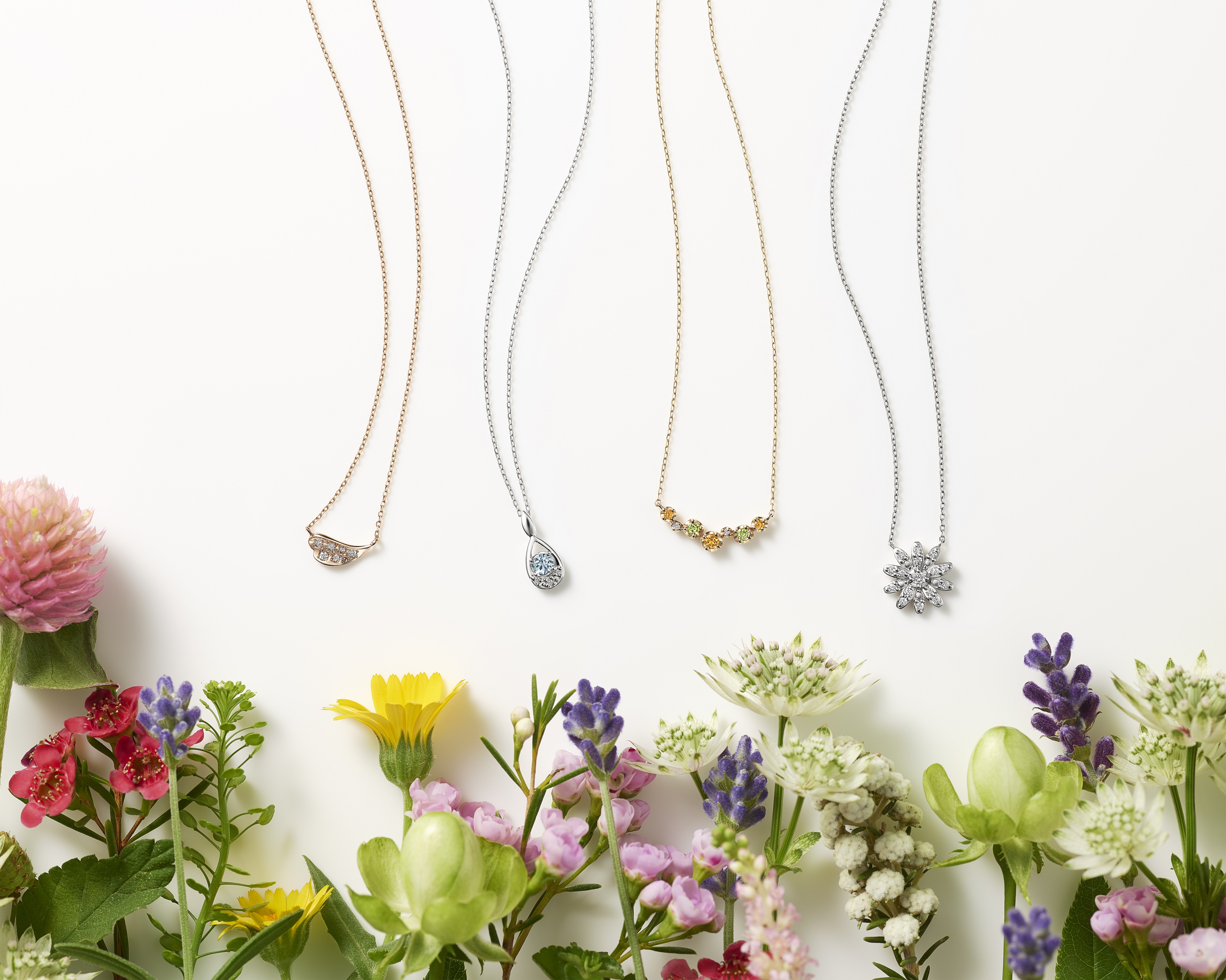 Vendome Aoyama 花モチーフ プラチナネックレス ヴァンドーム青山 ダイヤプラチナネックレス 0.17ct フラワー