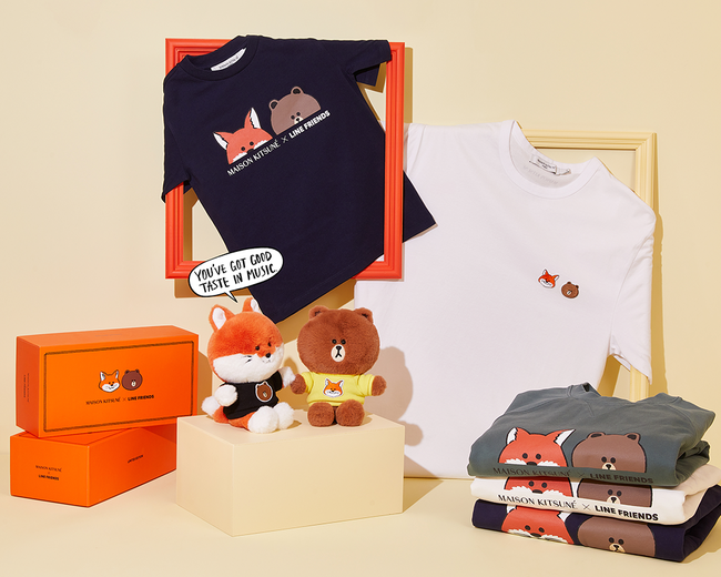 Maison Kitsuné X LINE FRIENDS コレクション」7月8日より新発売