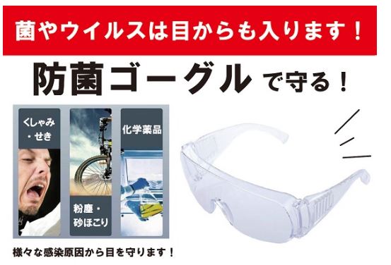 少しでも防ぎたい 目から入るウイルス 菌 花粉の侵入から身を守る専用ゴーグル 株式会社フェイスのプレスリリース