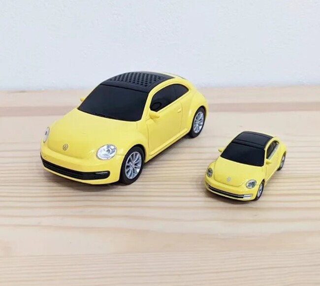 まるでミニカー！VW ザ・ビートル型Bluetoothスピーカーを買うと