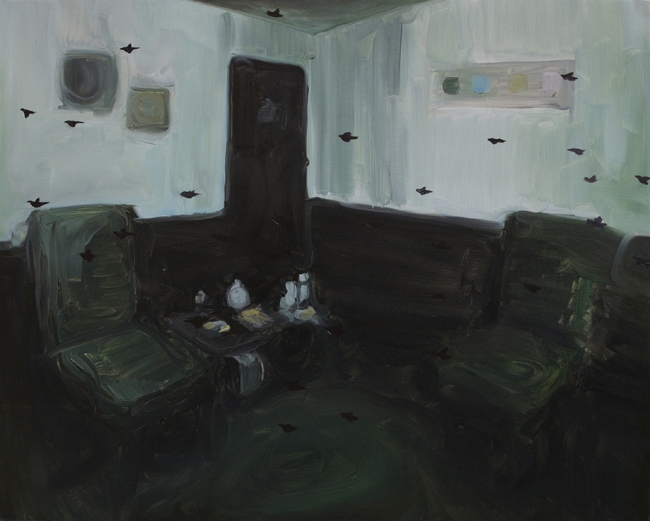 ©︎ Rudy Cremonini   Waiting room 2013 Oil on canvas 90 x 110 cm 