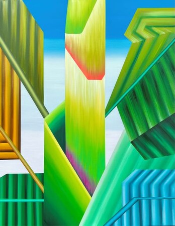 出展作品「New Leaves」、メディア:Oil on Canvas、サイズ:116.5 × 91.0cm、制作年:2022、アーティスト:渡部未乃 出展作品「New Leaves」、メディア:Oil on Canvas、サイズ:116.5 × 91.0cm、制作年:2022、アーティスト:渡部未乃