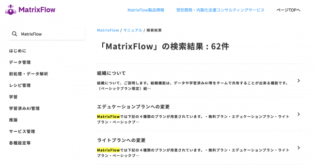 操作マニュアルのデザインを一新しweb上に公開 株式会社matrixflow