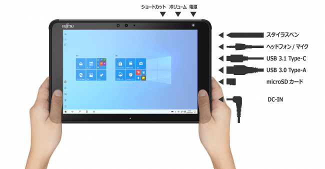 10.1型Windowsタブレット「arrows Tab」にタフで頼れる防水モデル「WQ2