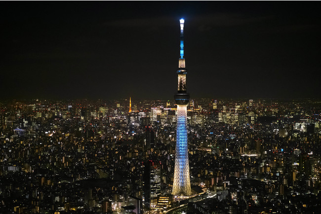 東京の夜景を彩る通常ライティング「粋」　©TOKYO-SKYTREE