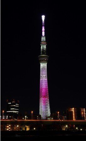 特別ライティング「舞」 (C)TOKYO-SKYTREE 特別ライティング「舞」 (C)TOKYO-SKYTREE