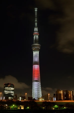 日本国旗をイメージしたライティング（イメージ） ©TOKYO-SKYTREE