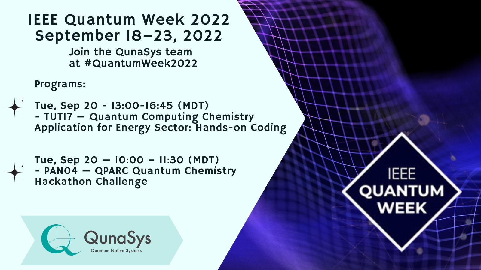 QunaSys、IEEE International Conference on Quantum Computing and ...