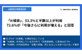 【実態調査】「AI検索」53.3％と半数以上が利用ーー72.6％が「今後さらに利用が増える」と回答