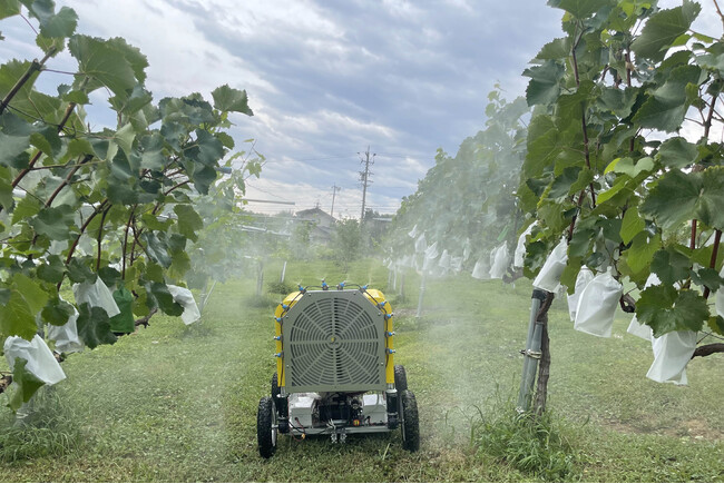NANO分解液の散布