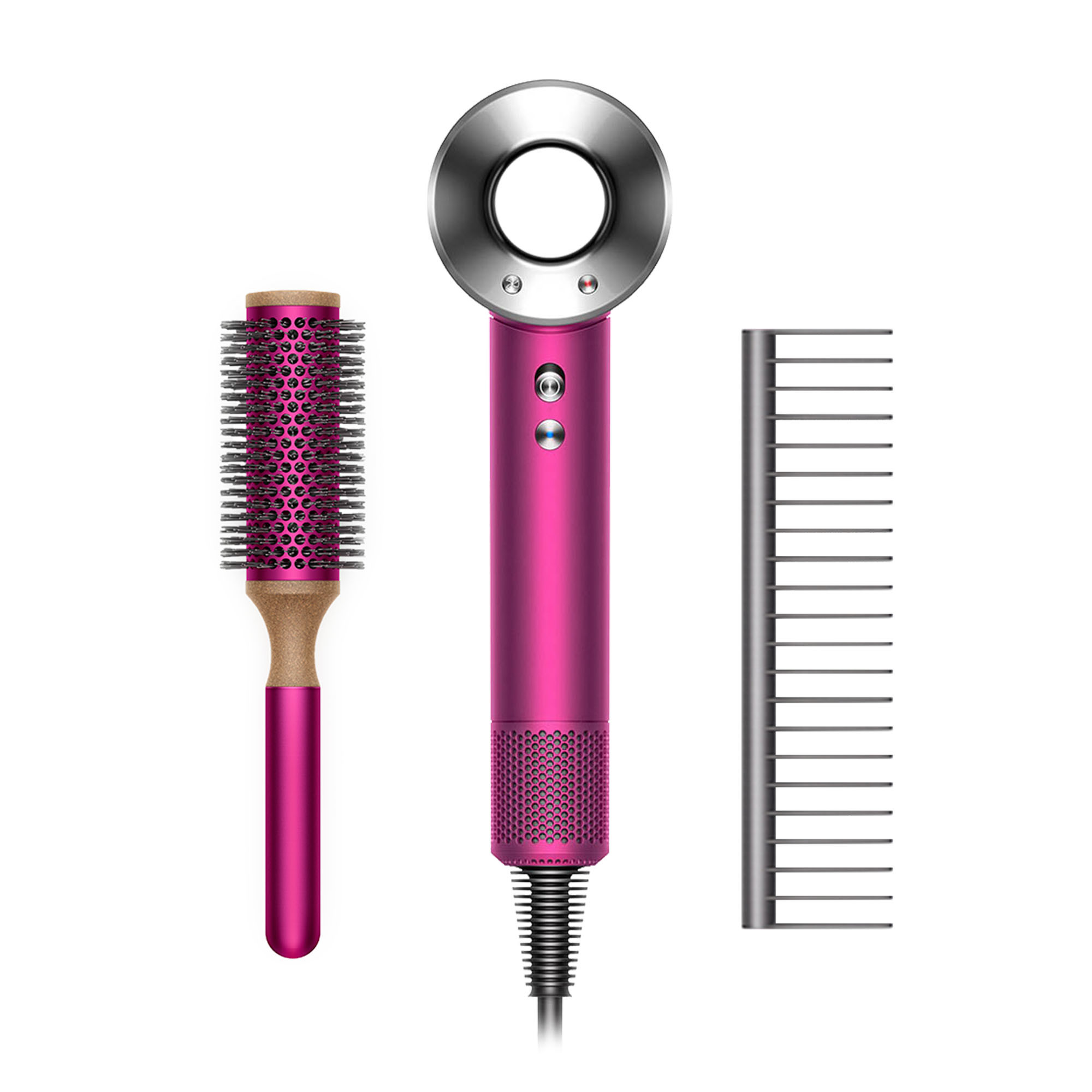 Dyson Supersonic Ionicヘアードライヤーに 限定カラーのフューシャモデルが2種類のスタイリングブラシとセットで数量限定にて登場 ダイソン株式会社のプレスリリース