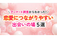 恋愛につながる出会いが見つからない理由は「出会いの場に足を運ばない」が最多｜男女400人調査（ハッピーメール調べ）