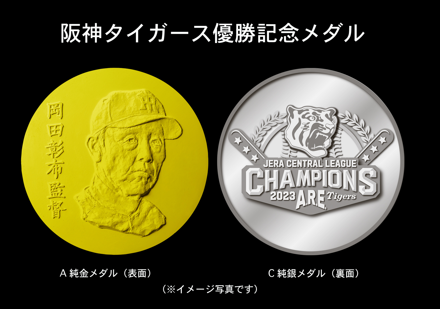 阪神タイガース2003 優勝記念メダル 純金製 純銀製 - 旧貨幣/金貨/銀貨 