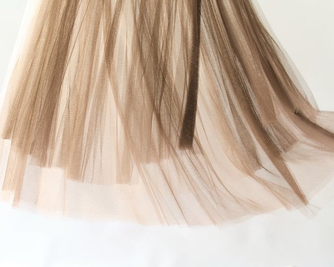 【大草直子さんコラボ】チュールスカート:花びらのように連なる 段違いに重ねた裾 【大草直子さんコラボ】チュールスカート:花びらのように連なる 段違いに重ねた裾