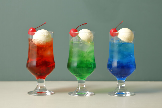 3種類のクリームソーダ 