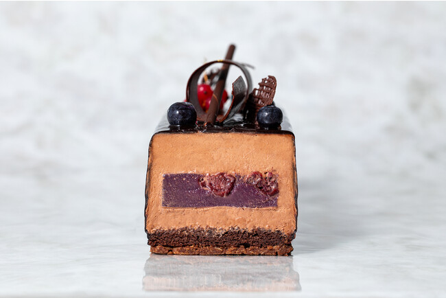 東京産ブルーベリーのチョコレートケーキ断面