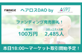 寄付xトークンで社会変革に挑戦する「ヘアロスDAO」のFiNANCiEでのファンディングが初日完売、一般枠は数十秒で完売し、ヘアロスDAOトークンのマーケット取引開始が本日18:00〜に決定しました!