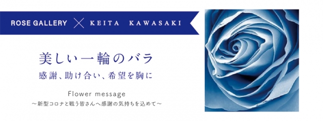 特別展示企画 ROSE GALLERY × KEITA KAWASAKI 「美しい一輪のバラ」感謝、助け合い、希望を胸に  ｜株式会社KTIONのプレスリリース