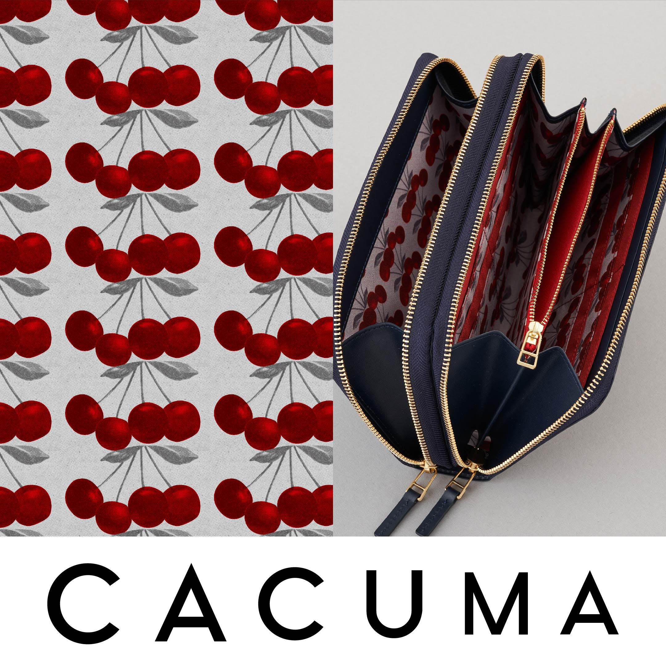 【販売商品】【限定柄】CACUMA カクマ　チェリー柄　バッグ　（ほぼ日　ほぼ日手帳） バッグ