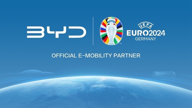 BYDがUEFA EURO 2024TMのオフィシャル・パートナー およびオフィシャル・eモビリティパートナーに