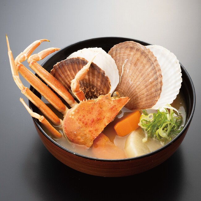 北海汁 (大ずわい蟹・ほたて) 440円 北海汁 (大ずわい蟹・ほたて) 440円