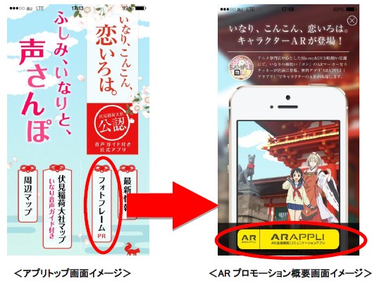 大人気アニメ いなり こんこん 恋いろは Tvアニメ公式アプリのarプロモーションにarappliが採用 アララのプレスリリース