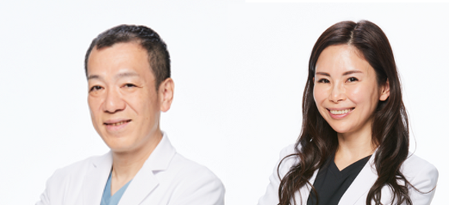 左：統括院長 鎌倉達郎医師　右：美容皮膚科指導医長 小林美幸医師