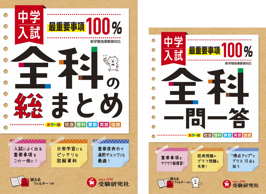 受験研究社 入試直前3か月のラストスパート 中学受験の重要事項を効率よくインプットできる 中学入試 全科の総まとめ 中学入試 全科一問一答 のリニューアル版が登場 株式会社増進堂 受験研究社のプレスリリース