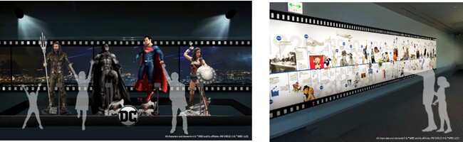 左:スタチュー展示&フォトスポット/右:ヒストリーウォールの展示 ※画像はイメージです 左:スタチュー展示&フォトスポット/右:ヒストリーウォールの展示 ※画像はイメージです