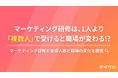 マーケティング研修の受講人数と職場の変化を500名に調査