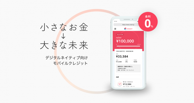Crezit株式会社 スマホ完結型モバイルクレジット Crezit ローンチのお知らせ Crezit Holdings株式会社のプレスリリース