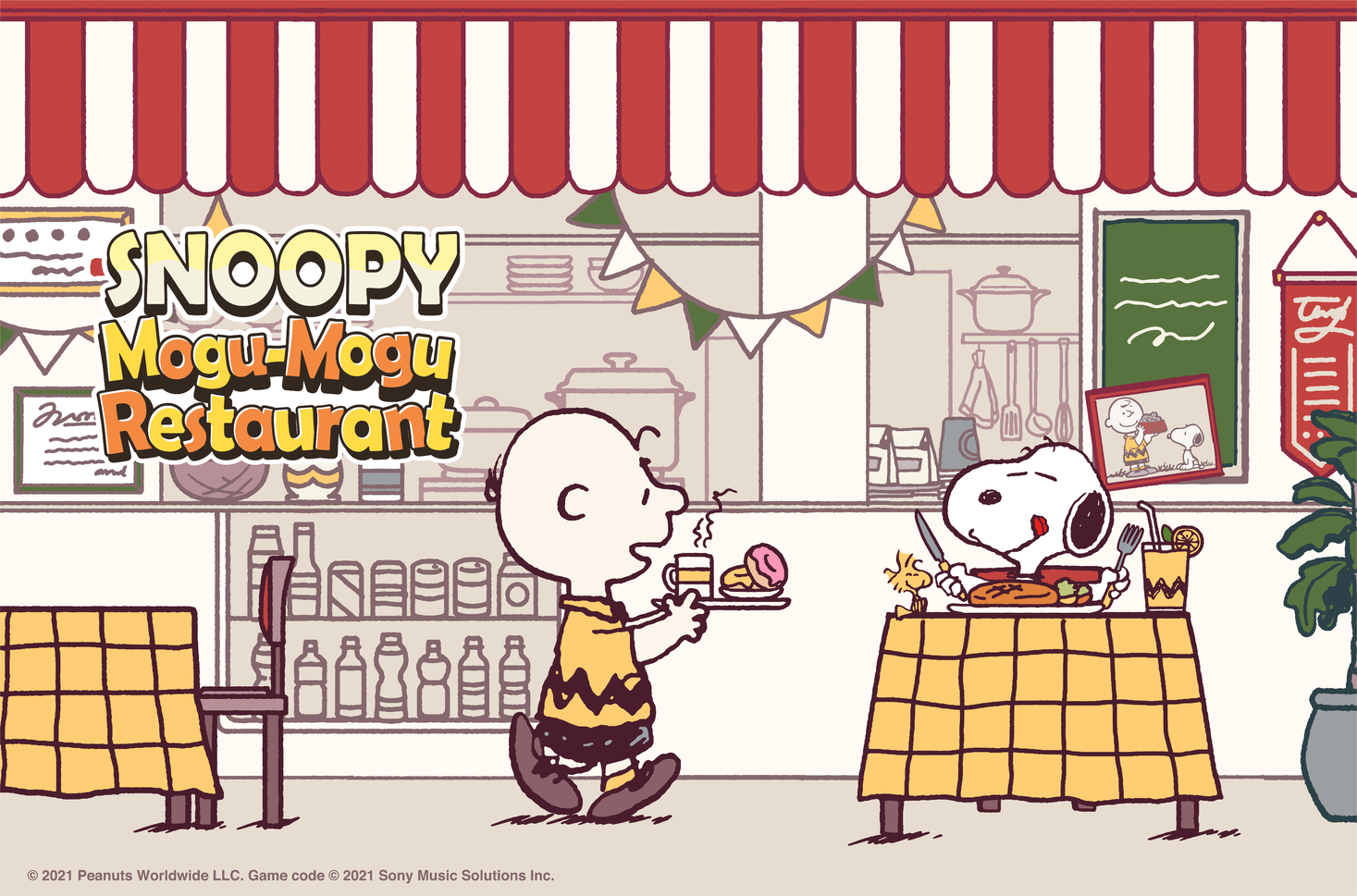 Peanuts 70周年記念 新作スマートフォンゲームアプリ Snoopy Mogu Mogu Restaurant スヌーピーもぐもぐレストラン が本日4 23 金 よりサービス開始 株式会社 ソニー ミュージックソリューションズのプレスリリース