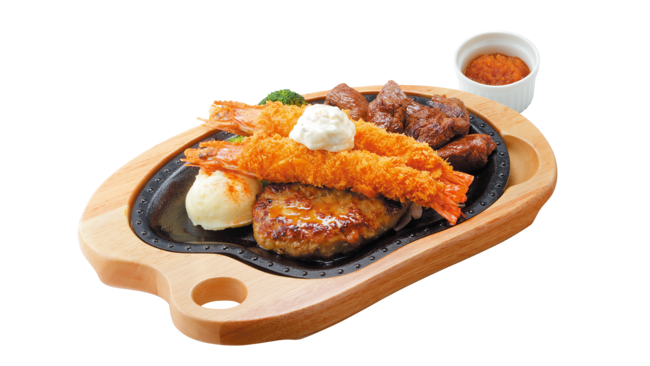 びっくりエビフライ&ハンバーグ&コロコロステーキ びっくりエビフライ&ハンバーグ&コロコロステーキ